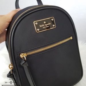 Kate Spade Women Mini Bradley Black Nylon Backpack